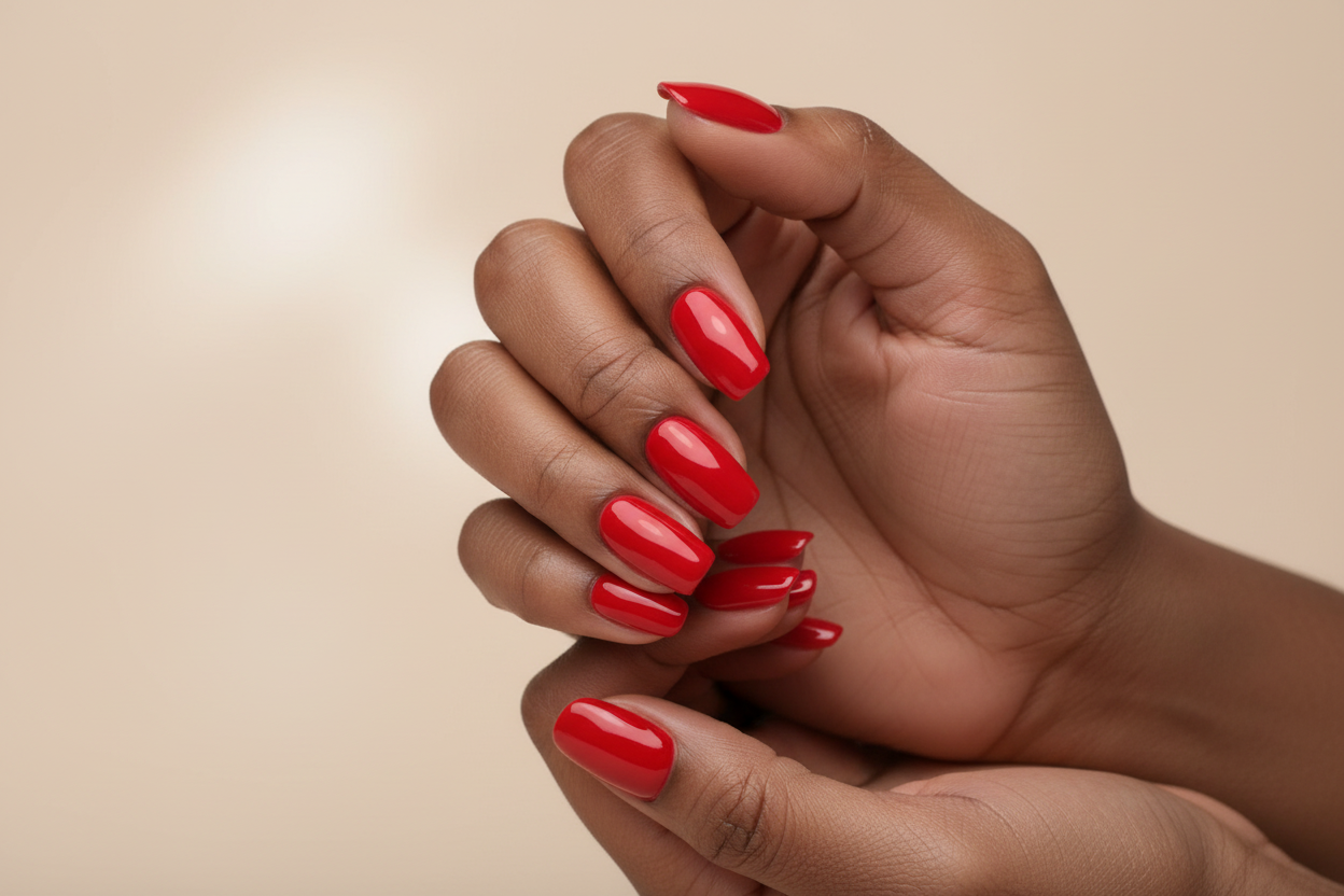 Red Shorty non-acrylic PressOnNails