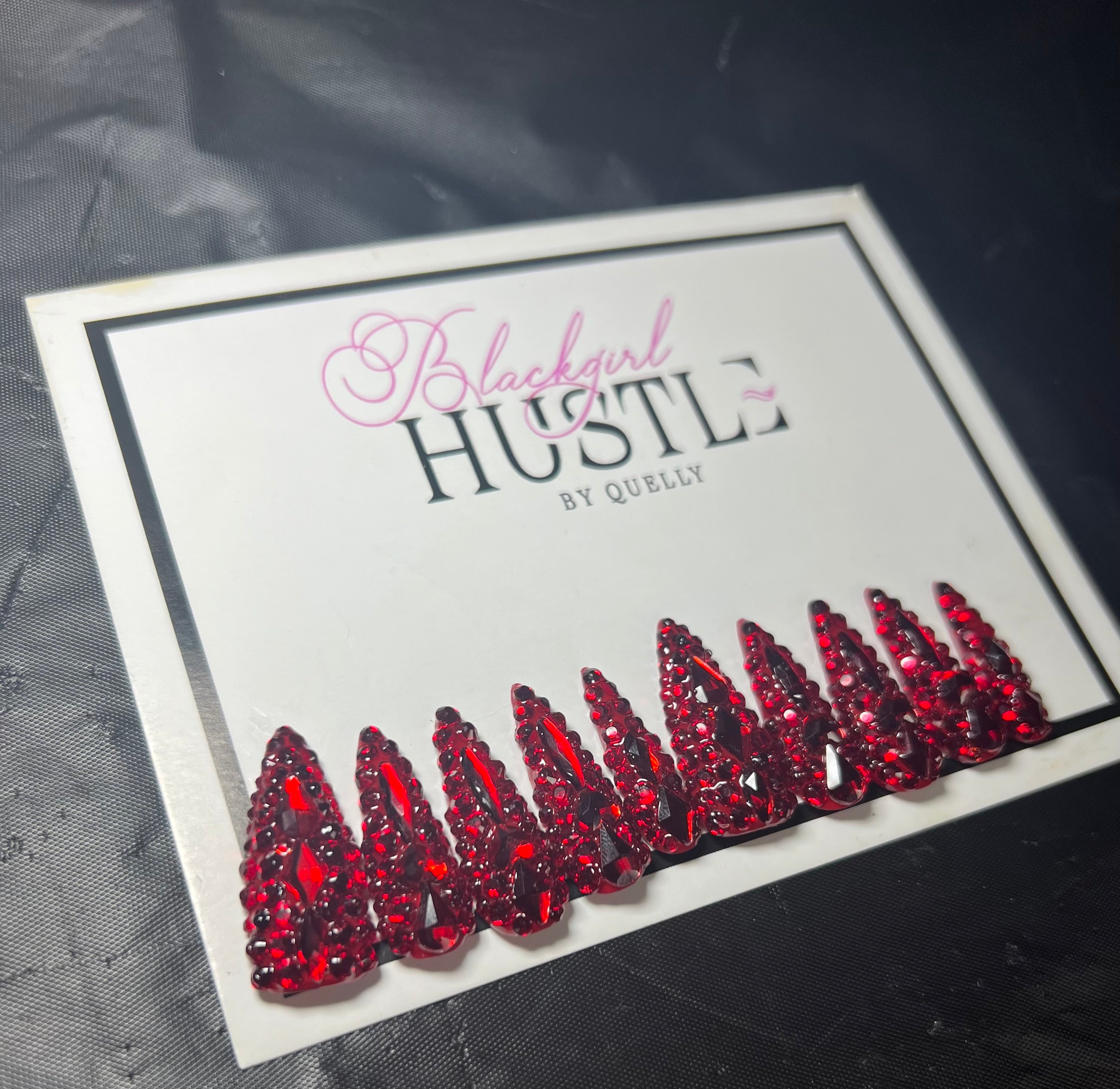 Red Luxurious Stiletto PressOnNails