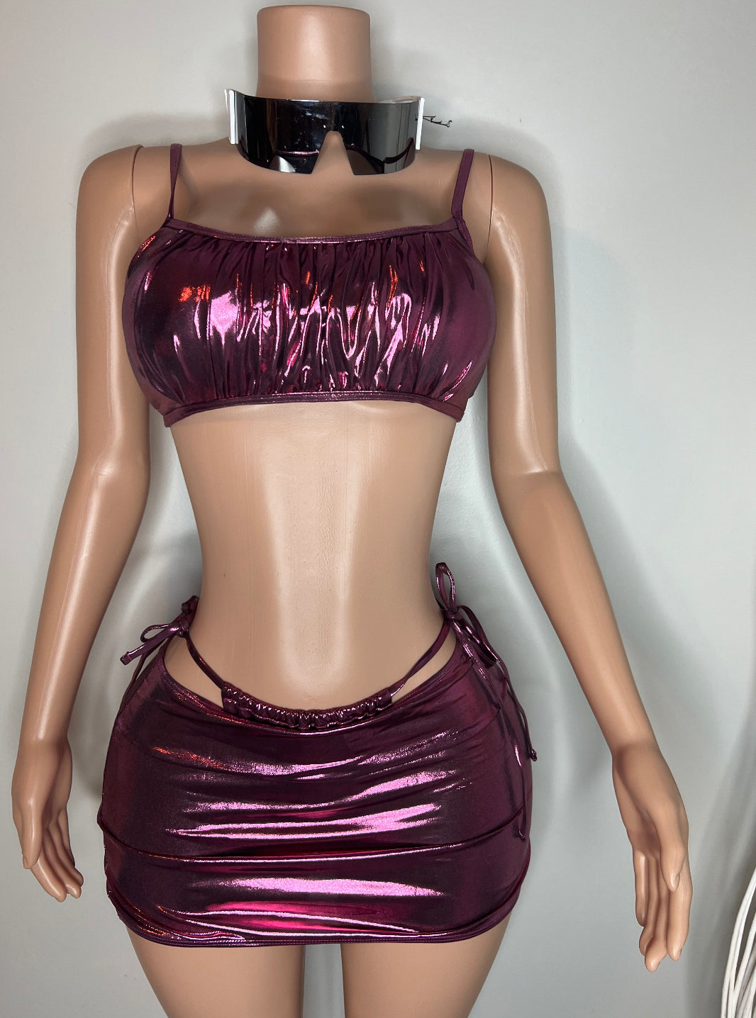 Pink Chrome 3 Piece Set Swimsuit